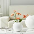 Artificial flower decorative vase round shape succulent cactus concrete made vase.