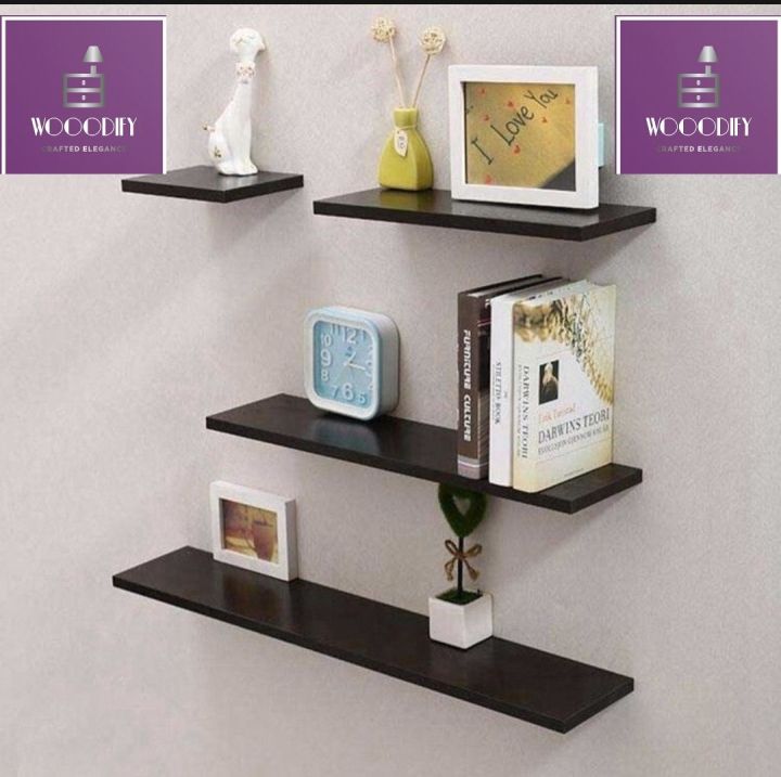 Customized wall mounted floating shelves ( book shelves, decoration, multipurpose) for office, home, living room, study room wall decor