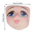 Cute Loli Mask Cartoon Anime Cosplay Beautiful Girl Latex Masks Cartoon Character Cosplay Party Lolita Costume Half Face Mask. 