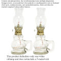 1/2 Pcs Retro Windproof Glass Lamp Mini Kerosene Oil Lamps with Handle for Indoor Use Emergency Lighting  Wedding Decor. 