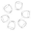 1-6PCS 80-650ml Double Wall Glass Clear Handmade Heat Resistant Tea Cups Healthy Drink Coffee Milk Mug Insulated Shot Glass . 