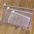 10Pcs A5 A6 A7 Binder Pocket Binder Zipper Folders for 6 Ring Notebook Divider Page Waterproof PVC Leaf Document Filing Bag.