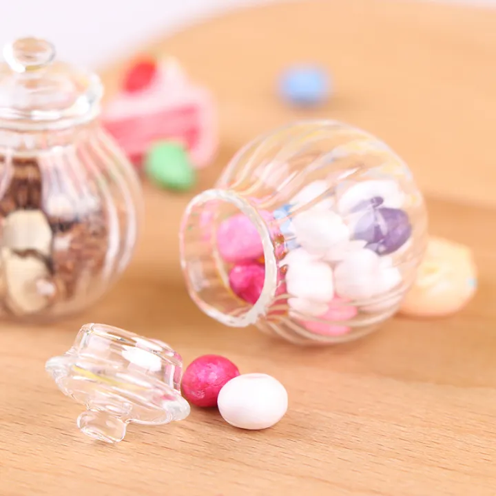 1:12%20Dollhouse%20Miniature%20Round%20Glass%20Bottle%20Candy%20Jar%20Mini%20Candy%20Bottle%20Model%20-%20Image%202