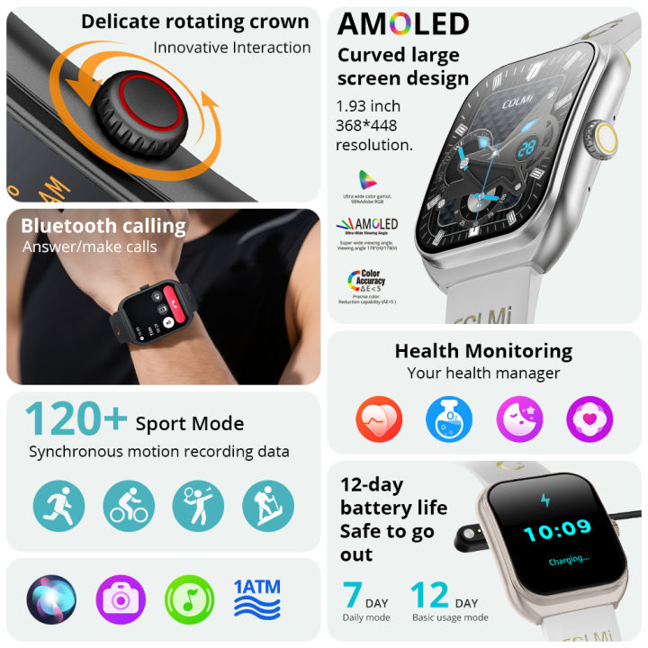 New%20COLMI%20P86%201.93"%20AMOLED%20Smartwatch%20Men%20Health%20Manager%20Bluetooth%20Call%20IP68%20Waterproof%20Smart%20Watch%20Women%20For%20%20iOS%20Phone%20-%20Image%202