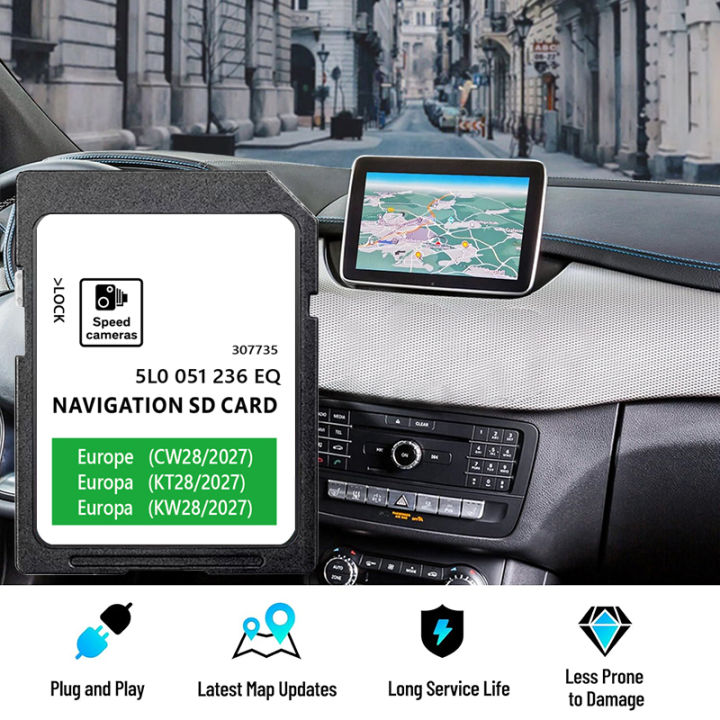 for Skoda Octavia Superb Fabia Rapid Car Amundsen MIB2 5L0051236EQ Sat Nav 32GB SD Card Europe UK Map 2027 Navigation