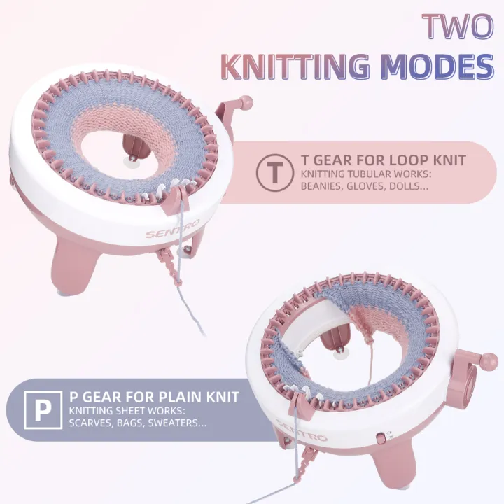 SENTRO%20Knitting%20Machine,%2040%20Needles%20Smart%20Weaving%20Loom%20Round%20Spinning%20Crochet%20Knitting%20Machines%20for%20Beginners,DIY%20Scarf%20Hat%20Sock%20-%20Image%204