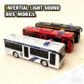 Children's Simulated Bus Model with Light And Sound Effect Door-Opening Inertial Sightseeing Vehicle Toy for Kids Xmas .