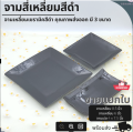 Japanese sushi plate, square plate, black ceramic cradle plate with 3 style, 8.5 inch square plate, 6 inch square plate and 4x7.5 inch cradle plate. 