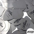 (Ready to send) stainless steel guitar pick stainless steel guitar pick 0.3mm teardrop triangle shape. 