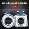 10Pcs/set Thickened Aluminum Foil Covers Gas Stove Oil Proof Pad Protector Cover Proof Cleaning Pad Kitchen Cleaning Parts. 