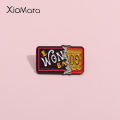 Golden Vip Tickets Enamel Pins Retro Fun Geometry Wonka Brooch Lapel Shirt Collar Badges Jewelry Fans Wholesale.