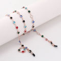 Colorful Crystal Bead Eyeglass Holder Fashion Glasses Chain for Women Eye Accessories Eyewear Straps Cord Sunglasses String .