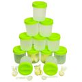12 Pieces 350ml Container Set With Spoons Round Plastic Containers. 