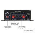 AK170 Mini Digital Power Audio Car Amplifier Blue Light Stereo Audio Amplifier for Home Theater Club Party Music 200Wx2 Power. 