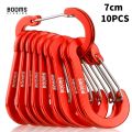Booms Fishing CC5-7cm Multi-Use Carabiner Clips 10pcs 2.7" Small Caribeener Clips Mini Keychain Fishing Aluminum Caribeaner Clip. 