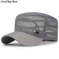 Men's Full Mesh Visor Cap Snapback Outdoor Training Caps Casual Flat Caps Summer Office Breathable Sun Hat Men's New Sports Caps. 