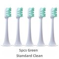 5PCS For MIJIA T300/500 Replacement Brush Heads Sonic Electric Toothbrush Vacuum DuPont Soft Bristle Suitable Nozzles.