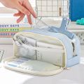 Stylish and Practical Pencil Bag with Large Capacity and Multiple Sections for Stationery Storage Pencil Case Back To School.