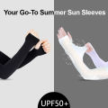 UV Sun Protection Arm Sleeves for Men Women Cycling Ice Silk Outdoor Breathable Summer Driving Cooling Fishing Hiking Sleeves.
