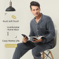 Men's Loose Fit Pajamas Set Soft Lyocell & Cotton Blend Breathable Sleepwear Cozy Home Loungewear Comfortable Pajamas. 