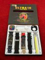 Smart Watch ULTRA 10 ,10 in 1 Strap 
Bluetooth Calling 
Wireless Charging
Silicon Watch Case
With 49MM Big Display. 