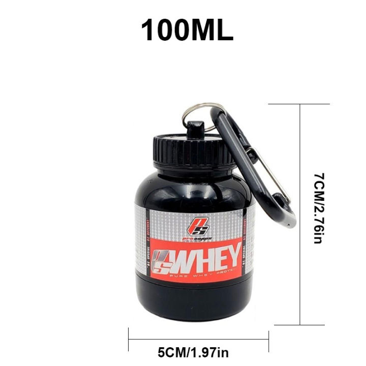 100/200ml%20Portable%20Protein%20Powder%20Supplement%20Container%20Lightweight%20Leakproof%20Storage%20Bottle%20-%20Image%203