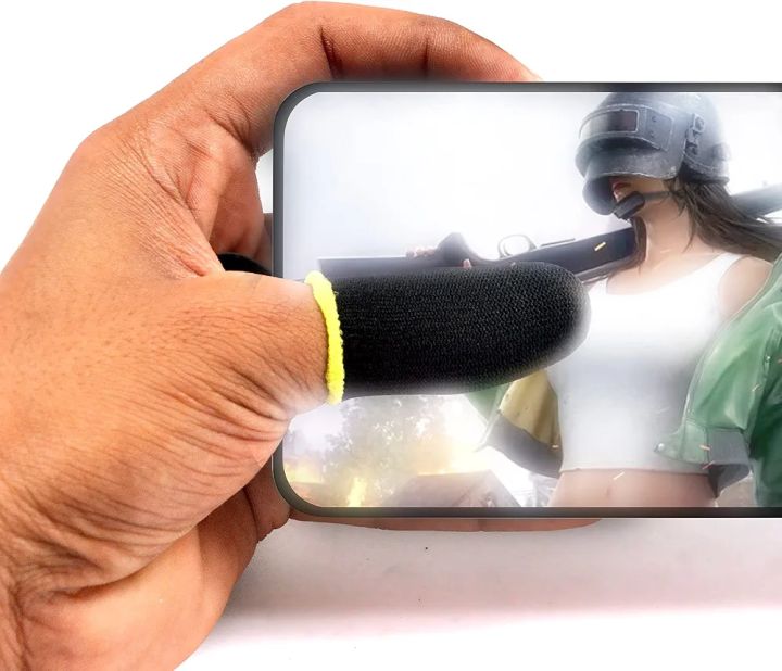 Finger%20Sleeves%20for%20PUBGG%20Mobile%20Gaming%20with%20Sensitive%20Touch%20and%20Thin%20Breathable%20Material%20(Black)%20(1Pair)%20-%20Image%202