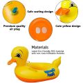 Duck Shaped Baby Swimming Ring, Inflatable Baby Swimming Float PVC Safety Aid Float Seat Circle Swim Float Boat with Double Handle and Inflator for Age 6 Months to 3 Years Toddler Floating Training. 