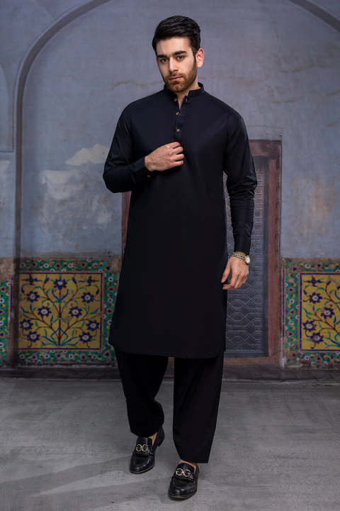 Cotton%20suit%20full%20jet%20black%20Men%20unstitched%20suit%20-%20Image%203