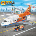 3in1 City Series Aviation Cargo Plane Helicopter Airport Airbus Airplane Control Tower DIY Building Blocks Toy Set Kids Boy . 