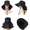 Sun Hat Wide Brim Shawl Ponytail Bucket Hat For Women Packable Extra Large Outdoor Fishing Hiking UV Protection Bonnet 1PC. 