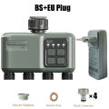 4Zone WiFi RF433 Water Timer Smart Irrigation Timer Water Valve Controller Solar Powered Tuya Smart Life App Auto Watering Timer. 