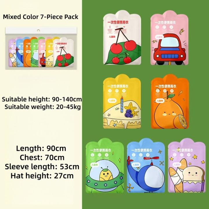 Children's Disposable Portable Raincoat for Outdoor School Travel convenient Rainwear for Easy Carry