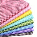 8pcs Fat Quarters plaid/polka dot patchwork fabric bundles, used for sewing processes and hand DIY projects as quilted fabrics.