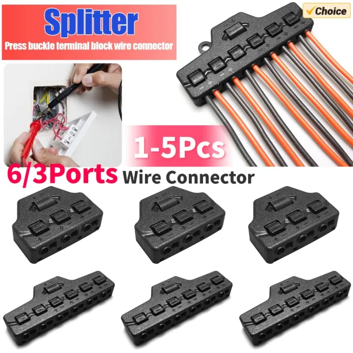 6/3Ports Out Line Splitter Quick Connect Low Voltage Wire Splitter ...