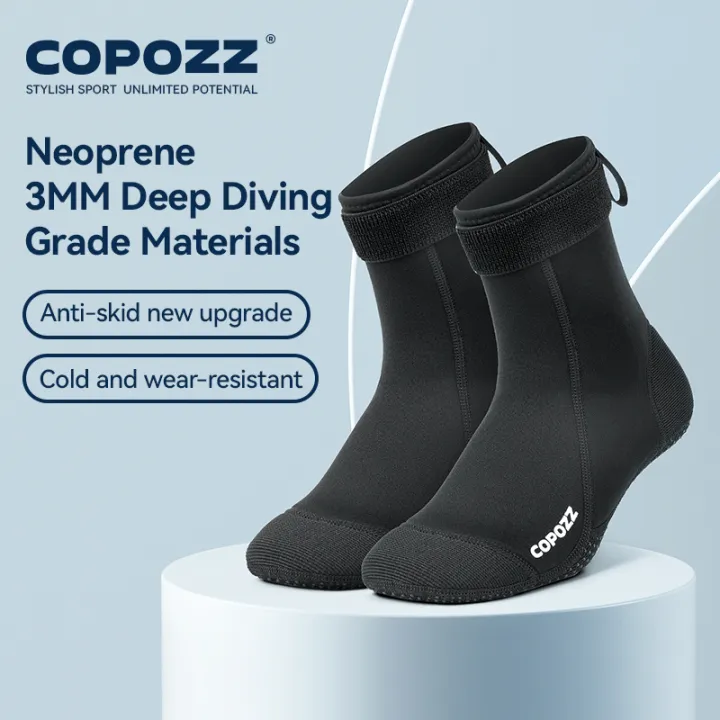 COPOZZ%203MM/5MM%20Neoprene%20Kevlar%20Diving%20Socks%20Anti-Slip%20Wetsuit%20Elasticity%20Surfing%20Boots%20Quick%20Dry%20Durable%20Swimming%20Thermal%20Socks%20-%20Image%202