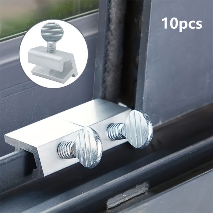 10pcs Stainless Sliding Sash Stopper Locks Straps Doors