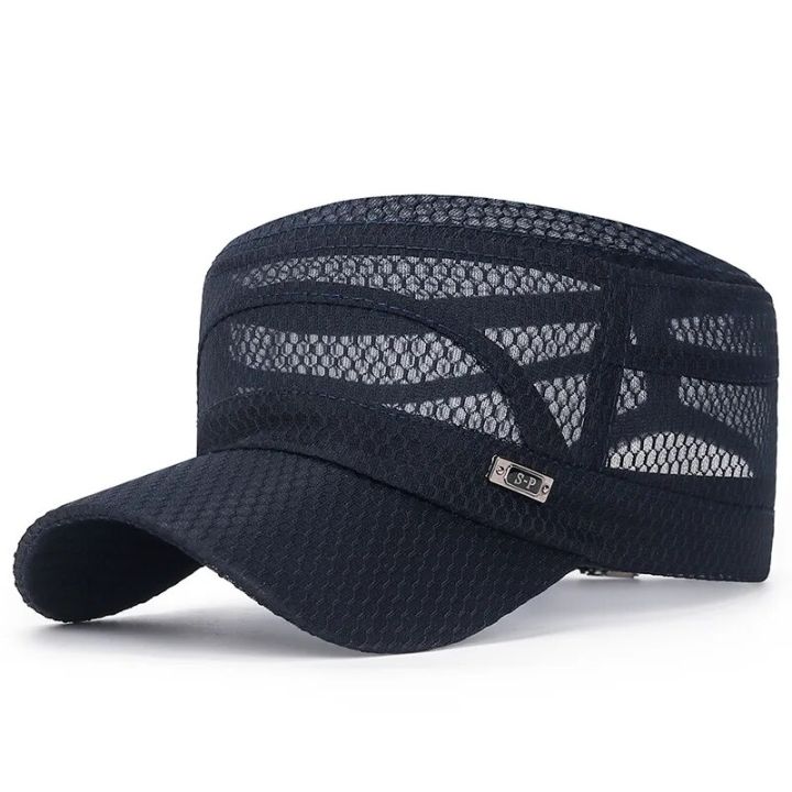 New%20Iron%20Label%20Full%20Net%20Breathable%20Flat%20Cap%20For%20Men%20Casual%20Breathable%20Shade%20For%20Summeroutdoor%20Leisure%20Sunscreen%20Hat%20For%20Women%20-%20Image%207