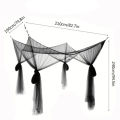 Large Four Door Square Mosquito Net Breathable Polyester Mesh Cover Suitable for Camping Insect Proof Summer Tent Bed Room Decor.