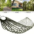 Travel Hammock,Camping Hammock, Outdoor Sport Hammock Green Net Mesh Nylon Sleeping Bed.