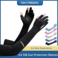 UV Solar Arm Sleeves Men Cycling Gloves Hand Long Sleeves Driving Arm Cover Summer Woman Cool Muff Sun Protection Motorcyclist.