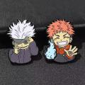 Gojo Satoru Itadori Yuji Enamel Pins Anime Role Eye Mask Figure Manga Brooches Badge Cartoon Jujutsu Kaisen Accessories Jewelry.