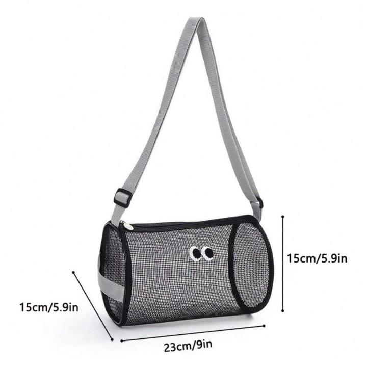 New%20women's%20mesh%20single%20shoulder%20bag%20large%20capacity%20cylindrical%20handbag%20daily%20makeup%20storage%20bag%20-%20Image%204
