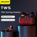 AWEI T29 Pro Bluetooth V5.1 LED Digital Display Original TWS IPX67 Waterproof Earbuds with Charging Case & RGB ambient light.