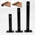1 Set Heavy Duty Cast Iron Shelves Brackets Floating Shelf Brackets 4MM Thicked Invisible L Brackets For Shelves Support. 