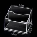 1pcs Clear Desk Shelf Box Storage Display Stand Acrylic Plastic Transparent Desktop Bussiness Card Holder Place Card Holder. 
