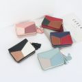 Korean mini women cute short 3 colors splice coin wallet. 