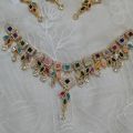 Jewelry set for girls in square shape jewellery set with Bindiya. 