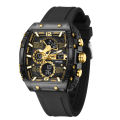 SMAEL Brand 8109 New electronic watch fashion square dual display waterproof luminous Multi-color For Men.