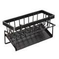 Sponge Holder for Kitchen Sink, Plastic Auto Draining Kitchen Sink Organizer, Sink Caddy with Removable Brush Holder. 